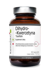 Kenay Taxifolin Dihydroquercetin dietary supplement in a brown bottle, 60 capsules, 14.4 g.